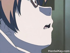 Парень вытащил большой член и оттрахал на кровати хентай девку