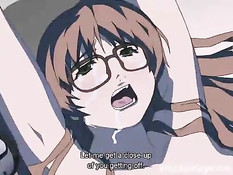 Парень вытащил большой член и оттрахал на кровати хентай девку