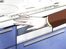 Возбуждённая аниме девушка в очках сняла трусики и села на член