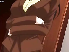 Возбуждённая аниме девушка в очках сняла трусики и села на член