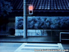 Парень раздевает красивую аниме женщину и занимается любовью