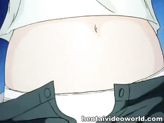 Парень раздевает красивую аниме женщину и занимается любовью