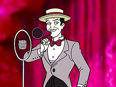 Грудастая аниме брюнетка раздевается и танцует стриптиз на сцене