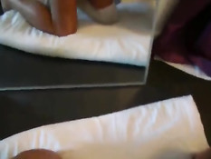 Соблазнительная блондинка в белом белье оттрахана в позе раком