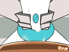 Сексуально озабоченные роботы схватили и оттрахали аниме девку