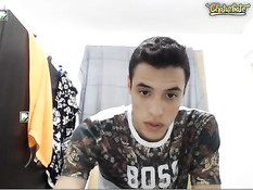 Гомосексуальный парнишка в порно чате играет с длинным членом