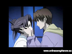 Парень вылизал киску сисястой хентай мамочке и дал отсосать член