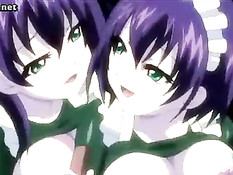 Возбуждённая хентай девка набрасывается на парня в тёмном лесу