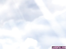 Сисястые хентай девки занимались лесби сексом и ебались с парнем