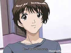 Грудастая хентай девка в автомобиле ебётся со своим бойфрендом