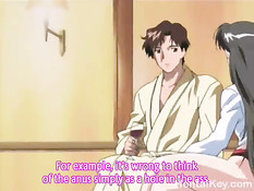 Парень облизал обнажённую хентай девушку и оттрахал на кровати