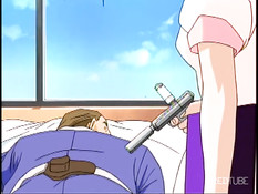 Учёные оттрахали во все дырки хентай девку с розовыми волосами