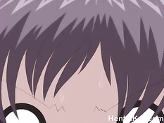 Он дал пососать член и оттрахал раком неопытную хентай девчонку