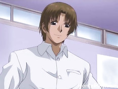 Он дал пососать член и оттрахал раком неопытную хентай девчонку