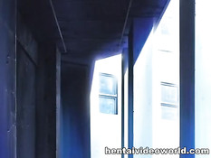 Снял трусики с переодетой в парня хентай девки и трахнул членом