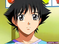 Парень оттрахал в позе раком хентай девушку с интимной стрижкой