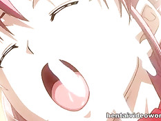 Парень вставил свой член в бритую киску молодой аниме горничной