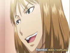 Отлизал киску сисястой хентай брюнетке и оттрахал девку на столе