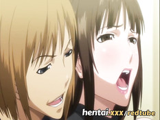 Отлизал киску сисястой хентай брюнетке и оттрахал девку на столе