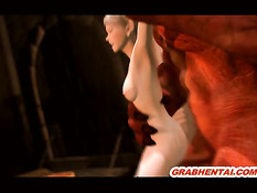 Демон отлизал киску 3D девушке с косой и отодрал большим членом