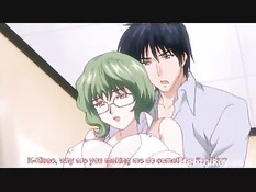 Грудастая хентай девка в чулках прыгает на члене и громко стонет