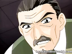 Солидный мужчина трахает в позе раком молодую хентай горничную