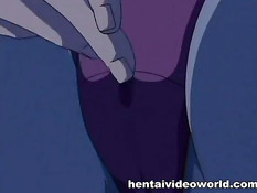 Начальник соблазняет свою грудастую хентай секретаршу в очках