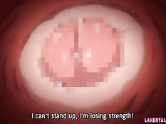 Ненасытная хентай брюнетка набросилась на парня и отсосала член