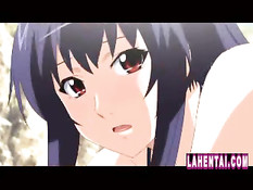 Молодой человек трахает на пляже сисястую хентай девку в бикини