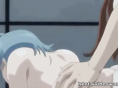 Охранник увидел в бассейне и оттрахал обнажённую хентай девку