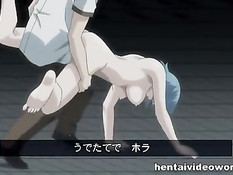 Охранник увидел в бассейне и оттрахал обнажённую хентай девку