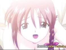 Он отодрал хентай девушку с косичками членом и фаллоимитатором