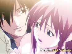 Он отодрал хентай девушку с косичками членом и фаллоимитатором