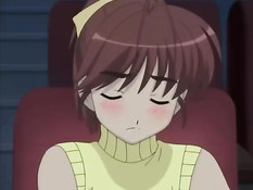 Молодой человек на кровати оттрахал сразу двух хентай подружек