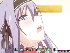 Парень сосёт соски хентай подружке и трахает девушку на кровати