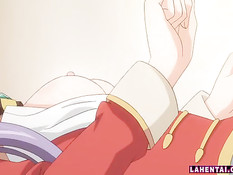 Парень сосёт соски хентай подружке и трахает девушку на кровати