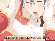 Парень сосёт соски хентай подружке и трахает девушку на кровати