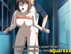 Парень прижал к стене голую хентай девственницу и отодрал раком