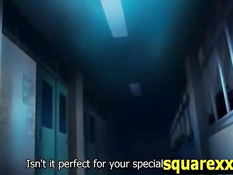 Парень прижал к стене голую хентай девственницу и отодрал раком