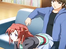 Возбуждённые парни трахают большими членами хентай девчонок