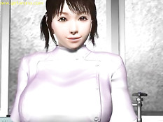 Грудастые 3D девушки раздеваются и сосут член в кабинете врача