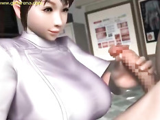 Грудастые 3D девушки раздеваются и сосут член в кабинете врача