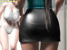 Грудастые 3D девушки раздеваются и сосут член в кабинете врача