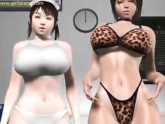 Грудастые 3D девушки раздеваются и сосут член в кабинете врача