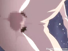 Мужчина в очках поцеловал хентай блондинку и отлизал в позе 69