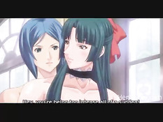 Здоровый мужик ебёт на полу грудастую хентай девчонку в бикини