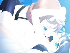 Сиськастые аниме лесбиянки лижут сосочки и используют страпон