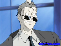 Сисястой хентай девушке в корсете делают двойное проникновение