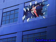 Сисястой хентай девушке в корсете делают двойное проникновение