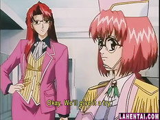 Рыцарь даёт аниме девчонке отсосать член и трахает раком в лесу